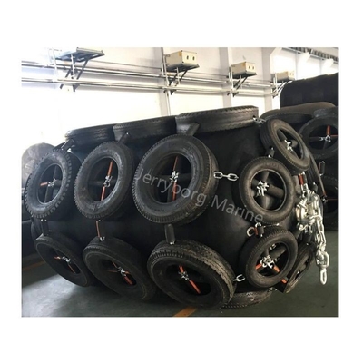 China Manufacture Yokohama Type Marine Fender with Tire Chain Net Rubber Fender