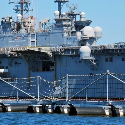 50Ft Floating Barriers Harbour Offshore Barriers Untuk Menghentikan Kapal
