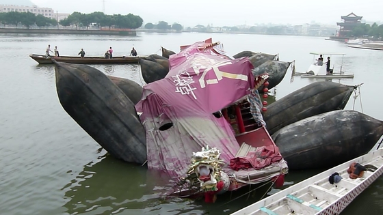 Peluncuran Dan Pengangkatan Untuk Kapal Pneumatik Airbag Karet Laut Dengan Tekanan Tinggi Untuk Kapal Kargo
