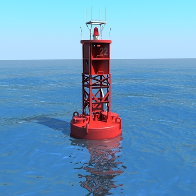 Floating Buoy Ocean Navigation Mark Buoy Baja warna yang disesuaikan