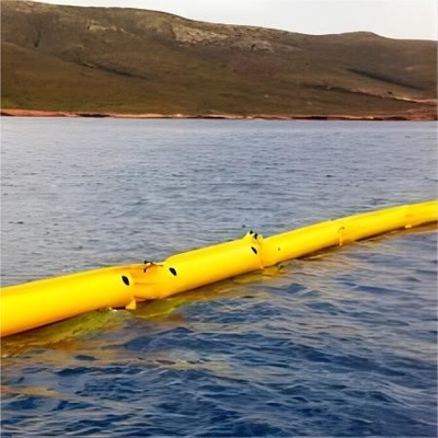 PVC Floating Barrier Foam Rubber Oil Containment Boom Disesuaikan Contain Port/Lake/Offshore oil boom