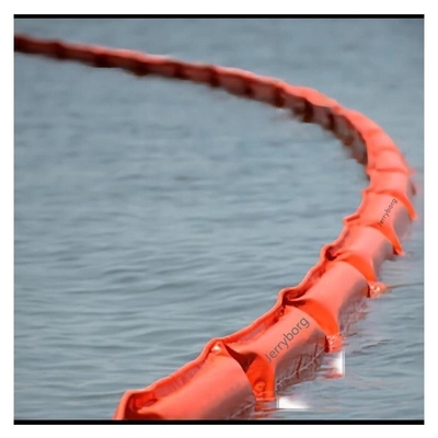 Orange Floating PVC Containment Boom untuk kebocoran tumpahan air