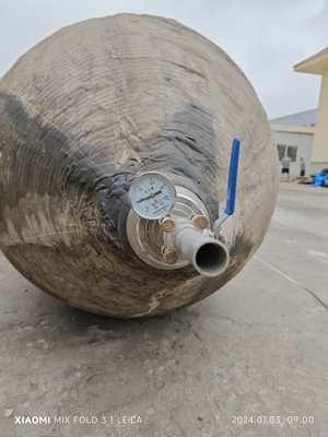 Kapal Peluncuran Bahan Karet Maritim Inflatable Warna Hitam Airbag Angkat Kapal