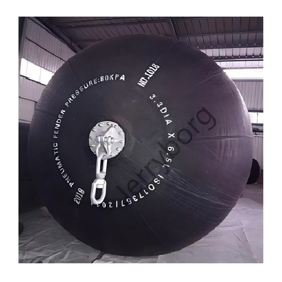 Ukuran Disesuaikan Sling Tipe Inflatable Karet Submarine Fender