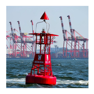 Pelayaran Kelautan Floating Steel Navigation dengan Panel Surya dan Lampu LED