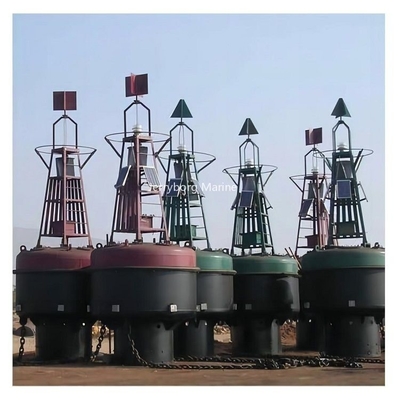 Mariner Channel Marker Buoy Steel Navigation Buoy dengan cahaya matahari