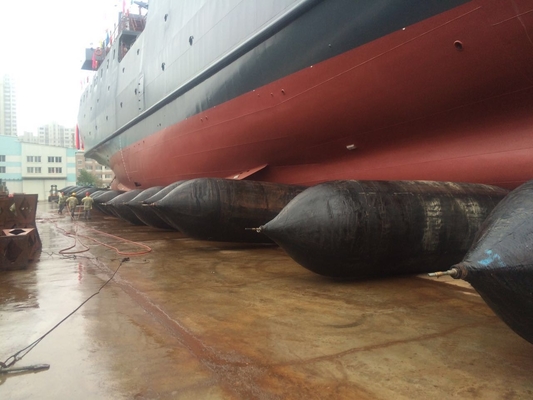 Tekanan Tinggi 1.2m * 15m Airbag Karet Laut Tiup