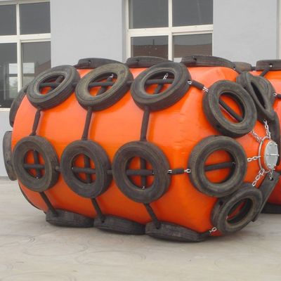 Marine Floating Colorful Bumper Polyurethane EVA Marine Fender Dengan Rantai Dan Jaring Ban