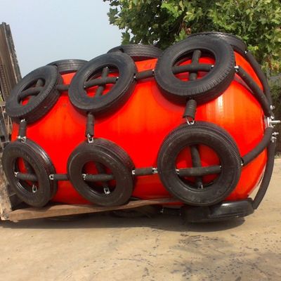 Marine Floating Colorful Bumper Polyurethane EVA Marine Fender Dengan Rantai Dan Jaring Ban