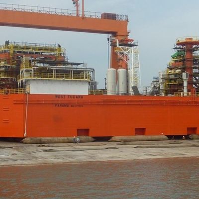 1.2m * 12m Kapal Meluncurkan Airbag Karet Laut Tiup