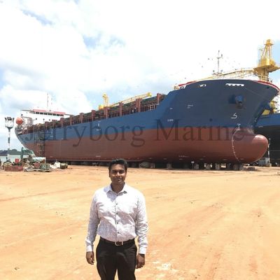 1.2m * 12m Kapal Meluncurkan Airbag Karet Laut Tiup